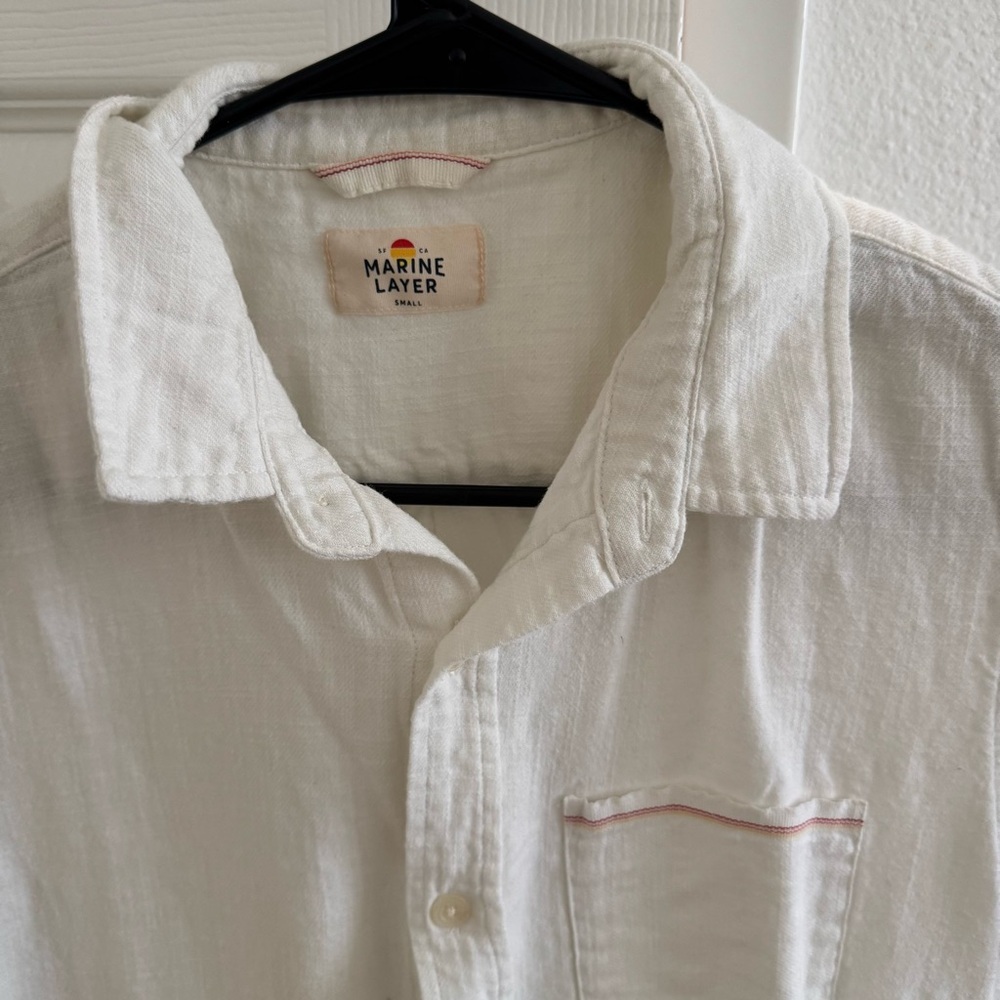 Marine Layer Short-Sleeve Classic Stretch Selvage Shirt - Picture 2 of 3